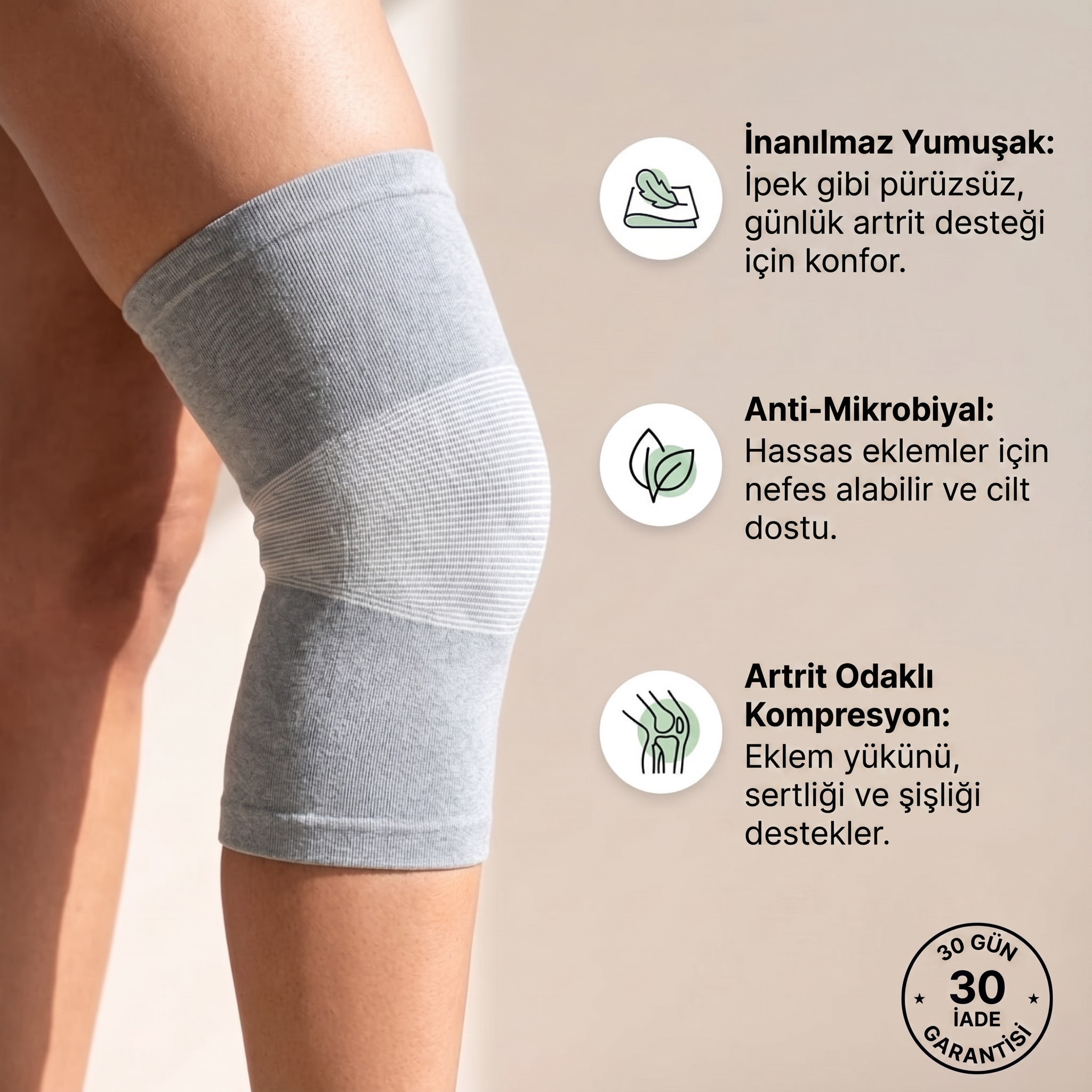 Bambudiz™ Premium Kompresyon Dizlik